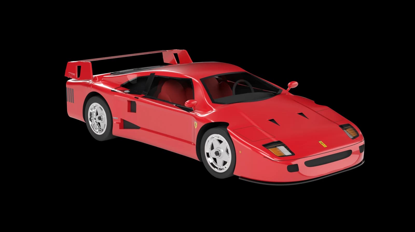 Classic Car Model - Amalgam Ferrari F40 1:18, cut out on the Collectibles and Awards world colour