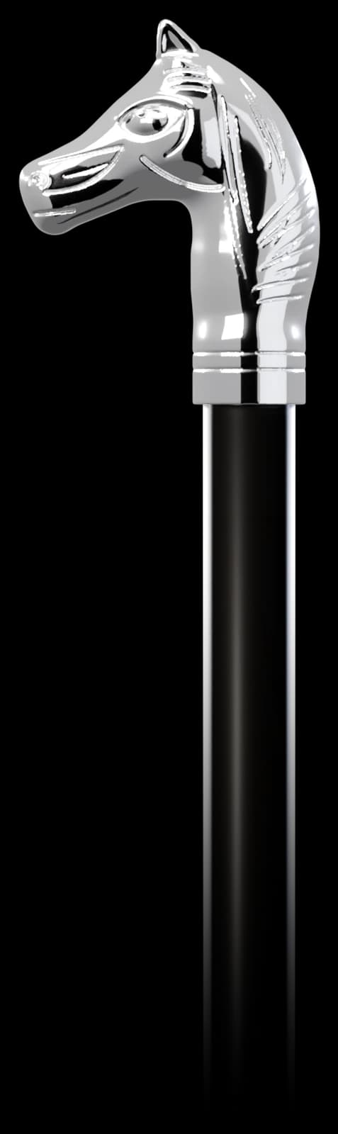 Horse-Head Ceremonial Cane - TAD Occasion Cane AM-0011, cut out on the Gentlemen's Accessories world colour