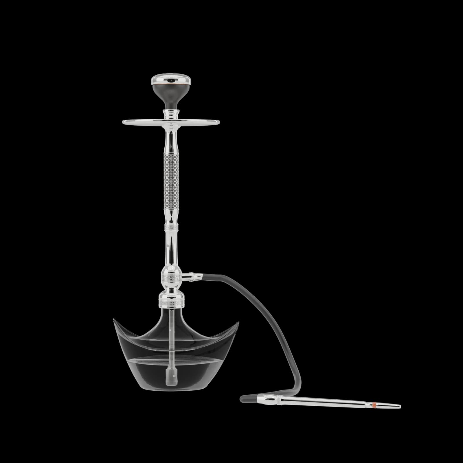 Silver Hookah - Nakoda Atelier, cut out on the Nakoda AI Art Gallery world colour
