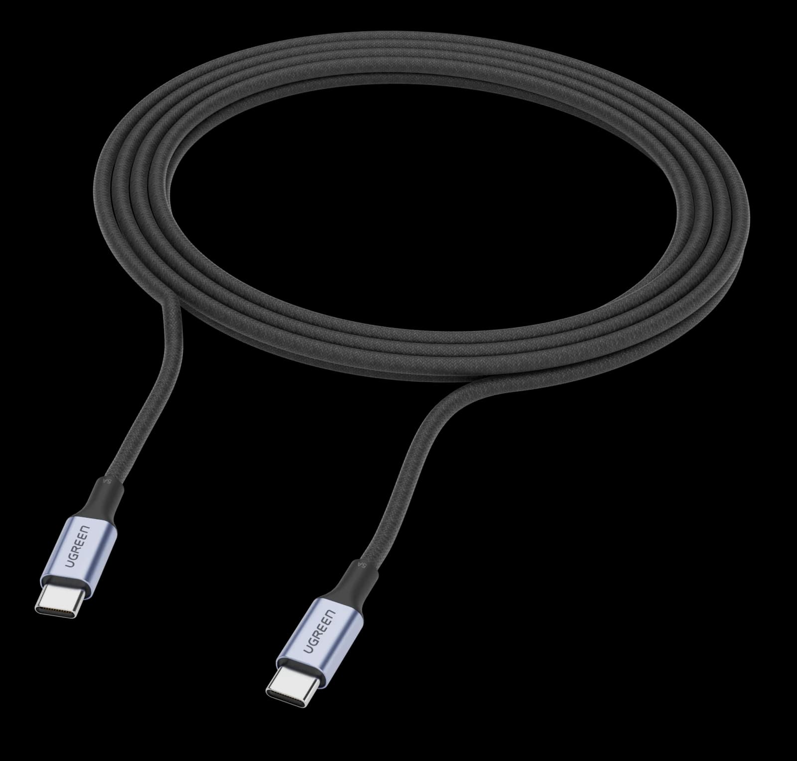 UGREEN 100W Braided Cable, 3 m (US316), cut out on the Tech and Power world colour
