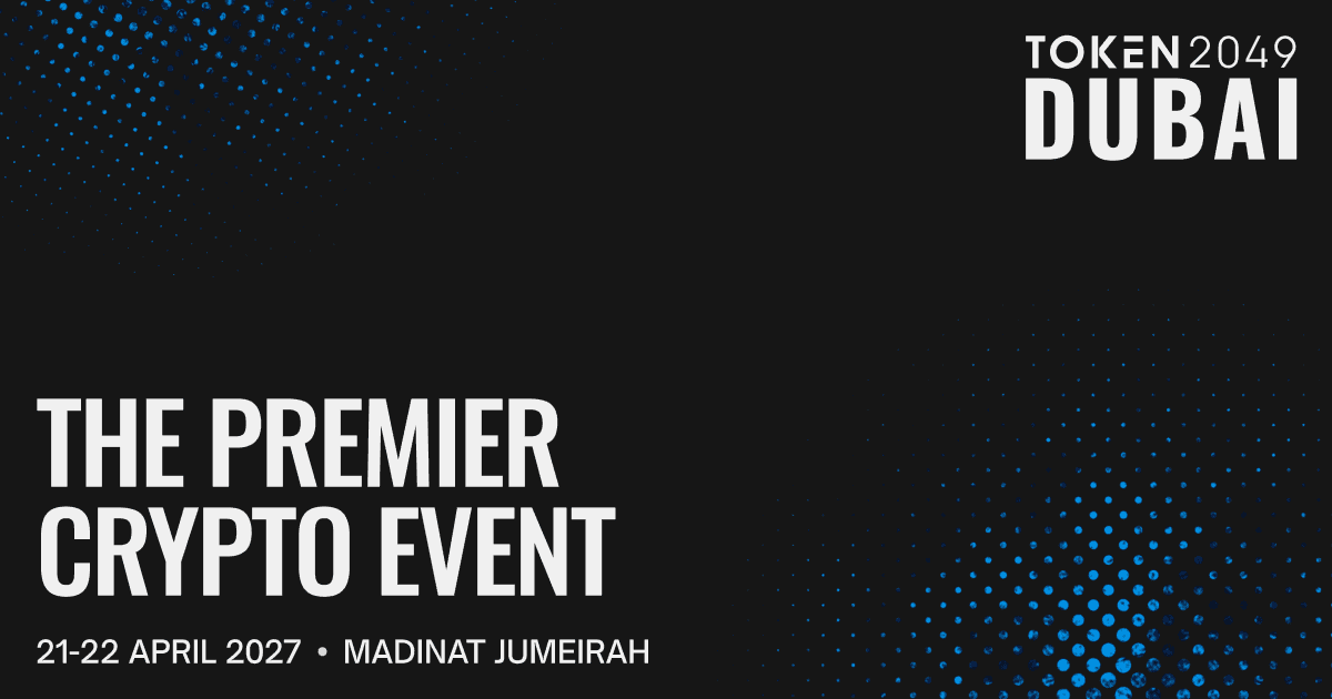 Official event artwork for TOKEN2049 Dubai