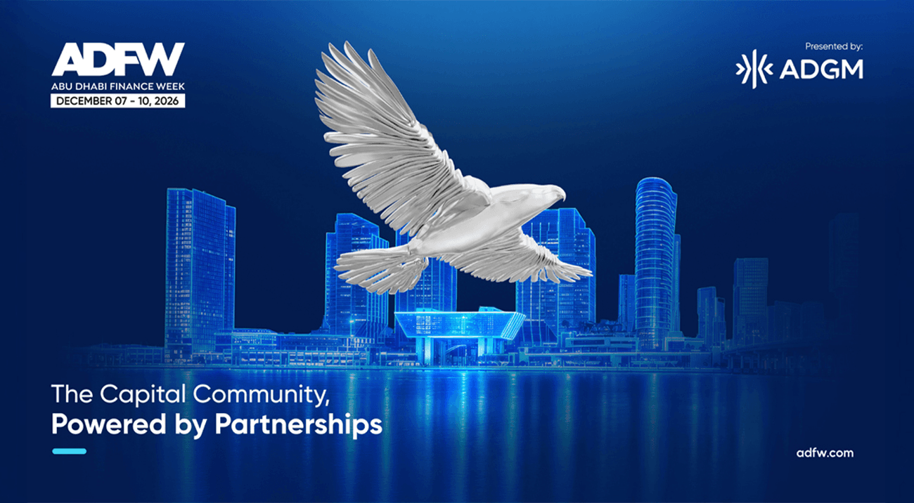 Official event artwork for Abu Dhabi Finance Week